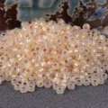 2mm Perline Di Rocaille Trasparente Bianco Interno Argento Accessori Gioielli Fai - 10.00g / Bianco Trasparente Interno Oro