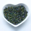 Japanese style metallic triangle seed beads for DIY jewelry, 5mm size, colorful iridescent. - Color TR05-1826