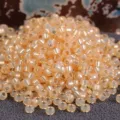 Perline Miyuki argentate da 2mm perle rotonde in vetro 110 per creazione di gioielli fai da te. - 10.00g / Oro con interno argento
