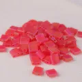 Pink Tila dual-hole square glass beads bulk pack for DIY handmade jewelry bracelet making. - 10.00g / TILA-140FR
