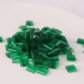 Miyuki Tila translucent green square two-hole glass beads for DIY jewelry making. - 10.00g / TILA-146