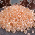 Perline Miyuki argentate da 2mm per la creazione di gioielli artigianali fai da te. - 10.00g / Rosa Chiaro Foderato in Argento