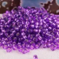 2mm Perline di Rocaille Viola Argentate Stile Miyuki Accessori per Gioielli Fai da Te - 10.00g / Viola