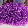 Perline di conteria in vetro metallico viola da 2mm per accessori di gioielli fai da te - 10.00g / Viola Lucido
