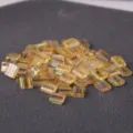 Miyuki TILA square two-hole glass beads transparent gold loose beads for DIY jewelry making - 10.00g / TILA-251