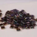 Metallic iridescent square two hole Tila beads loose for DIY jewelry making and crafts - 10.00g / TILA-296