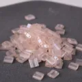 Miyuki style square double hole glass beads transparent pink 10g loose DIY jewelry making - 10.00g / TILA-365