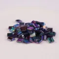 Miyuki Tila two-hole square glass beads, iridescent purple color loose beads for DIY jewelry making. - 10.00g / TILA-4572