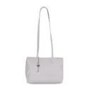 Borsa a shopper minimalista coreana con ciondolo a chiave, grande borsa a spalla elegante. - con portachiavi / Bianco avorio