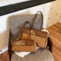 Stylish diamond lattice shoulder bag, large capacity casual baguette bag for daily fashion wear. - Small Size / Brown