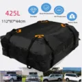 Bolsa de techo para coche universal 425L impermeable para viaje almacenamiento - Negro / Bolsa Impermeable 600D - Negro