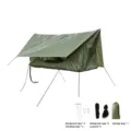Outdoor mosquito net hammock camping tent green set with windproof rope and storage bag - Mosquito Net Hammock with Canopy and Accessories / Green