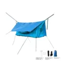 Outdoor mosquito net hammock camping tent with rainfly canopy, multifunctional portable design. - Mosquito Net Hammock with Canopy and Accessories / Blue