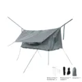 Outdoor camping mosquito net hammock with waterproof rain fly tarp and full camping accessories - Mosquito Net Hammock with Canopy and Accessories / Gray