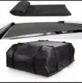 Bolsa de carga impermeable para techo de coche con alfombrilla antideslizante de viaje - Negro / Bolsa Impermeable 600D + Alfombrilla Antideslizante - Negro