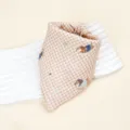 Infant cotton gauze bib newborn plaid cute saliva towel toddler soft triangle burp cloth - Plaid Dog