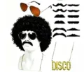 Ensemble Costume Disco Années 70 Homme Perruque Afro Lunettes Moustache Collier Fête - M / Accessoire / Accessoires Mixtes