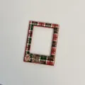 Christmas magnetic photo frame for 3 inch instax mini polaroid pictures and cards decor. - Checkered Christmas Cookie / Small Size