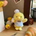 Süßes Koch gelbes Küken Plüschtier Kuscheltier mit Backschürze und Kochmütze für Kinder. - Küken Koch / ca. 17cm