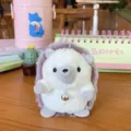 Adorable colgante de peluche de erizo con pequeña campana, ideal para bolsos y llaveros. - Erizo con Cascabel
