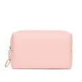 Pink PU Cosmetic Bag Portable Square Toiletry Makeup Storage Bag Variant Model Pink - Nude Pink