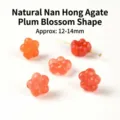 Natural red agate carved plum blossom loose beads for DIY handmade bracelet jewelry making - Plum Blossom / 12-14mm / Natural Southern Red Agate Plum Blossom 12-14mm