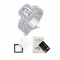 S925 Zilver Smaragd Geslepen Moissaniet Ring Set Luxe Stapelbare Verloving Sieraden. - US 5 / Octagon Stapelbare Stijl (R13775)