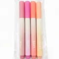 Pastel gradient highlighters set cute aesthetic marker pens for school office journaling - Peach Cream (4 Pieces/Bag)