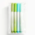 Gradient pastel highlighters set of 4 cute aesthetic aesthetic pens for school student journaling - Mung Bean Smoothie (4 Pieces/Bag)