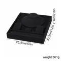 Set espositore per gioielli in velluto nero, organizzatore multifunzione collana anello. - Camoscio Nero