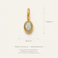 Stainless Steel Oval Opal Pendant Gold Plated Minimalist Jewelry Accessory Charm 19mm - October Oval Birthstone Pendant (JXRK24121201M)
