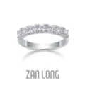 S925 Sterling Silver Moissanite Prong Set Eternity Ring Sparkly Wedding Band Jewelry New - US Size 5 / HK Size 11 / Silver Moissanite Ring