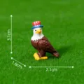 Mini statuetta di aquila calva in resina cappello a cilindro patriottico decorazione giardino - 8# Aquila