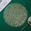 Round hollow leaf PVC placemat gold hot stamping table mat heat resistant dining table decor. - Broken Leaves / Placemat / Gold
