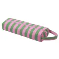 Borsa di stoccaggio in seersucker a righe rosa e verdi per asciugacapelli e arricciacapelli. - Righe Rosa Verde
