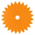 Oranger Silikon Blumen Topfuntersetzer, hitzebeständige Tischmatte für Schüsseln Teller. - Orange
