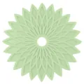 Alfombrilla aislante de silicona hueca estilo nórdico, salvamanteles floral para ollas. - Verde Nórdico