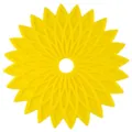 Alfombrilla aislante de silicona flor amarilla, posavasos de mesa hueco principal. - Amarillo