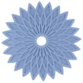 Nordischer Stil hohle Silikon Hitzeschutzmatte, Blumenmuster Topfuntersetzer und Tischset. - Nordic Blau