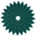 Alfombrilla de aislamiento termico de silicona estilo nordico posavasos antideslizante - Verde Oscuro