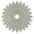 Alfombrilla aislante térmica de silicona gris diseño floral nórdico protector de mesa. - Gris claro