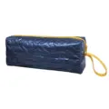Custodia trapuntata blu con motivo a cuore, borsa da viaggio portatile per strumenti e accessori. - Blu scuro