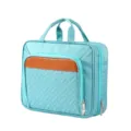Light Blue Travel Hanging Toiletry Bag Large Capacity Portable Cosmetic Organizer Pouch - Lake Blue