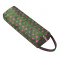 Green polka dot cylindrical storage bag portable travel organizer for hair dryers and tools - Green with Polka Dots