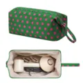 Borsa porta asciugacapelli a pois verdi grande capacità organizer da viaggio - Verde a pois