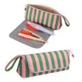 Borsa da viaggio per strumenti per capelli termoresistente con righe rosa e verde - Righe Rosa Verde