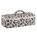 Quilted leopard print hair dryer storage bag portable travel organizer case for styling tools - Leopard Print