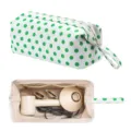 Borsa da viaggio a pois bianchi e verdi per asciugacapelli e accessori grande capacità astuccio - Pois su sfondo bianco