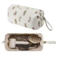 Quilted Hair Dryer Storage Bag Large Capacity Portable Travel Cosmetic Pouch Cute Bear Print - Bear