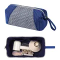 Nuova borsa portaoggetti in tessuto in stile cinese, grande borsa da viaggio per asciugacapelli. - Tessuto a Tessitura Blu